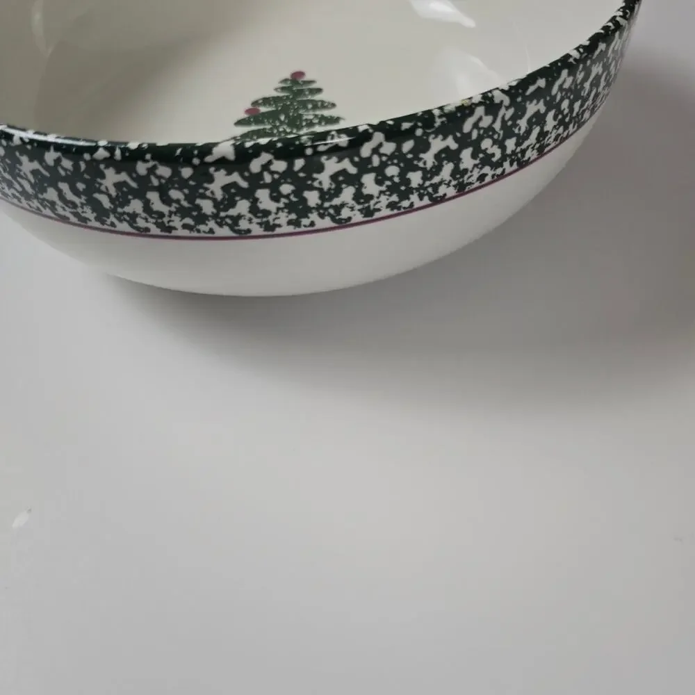 Furio Sponge Christmas Tree Salad Pasta Serving Bowl 10